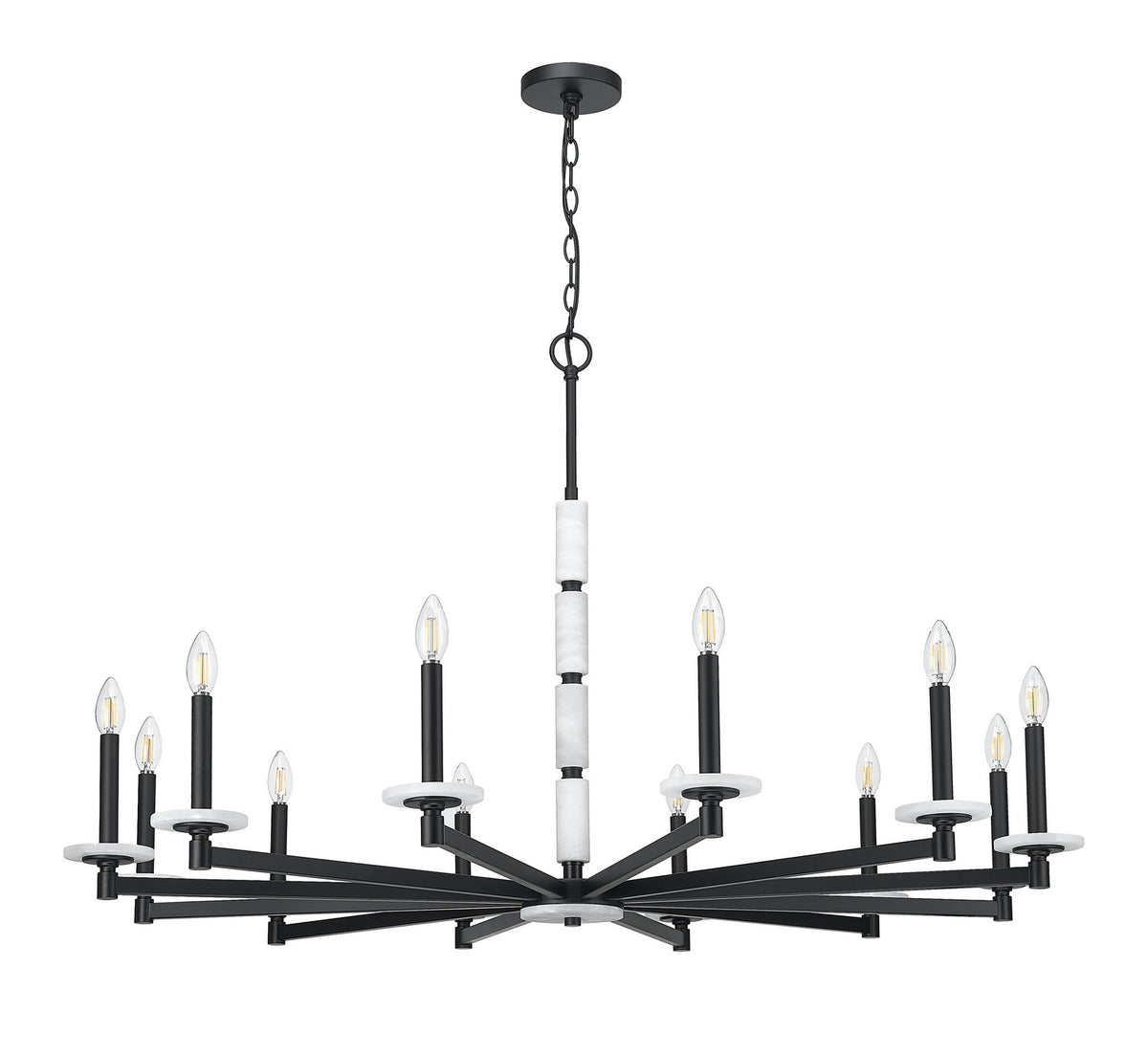 Lustre Kaden Noir mat, 48" – vue 5