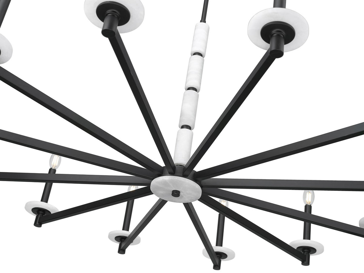 Lustre Kaden Noir mat, 48" – vue 6
