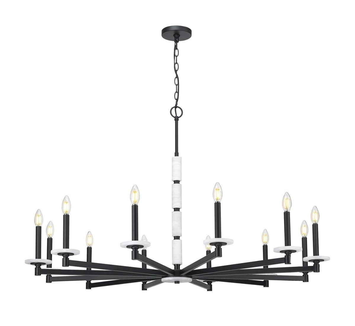 Lustre Kaden - Noir mat 48" by Z-Lite | Luminaires & cie