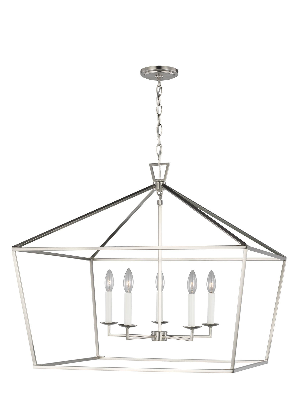 Lustre large Dianna Nickel brossé – Visual Comfort Studio