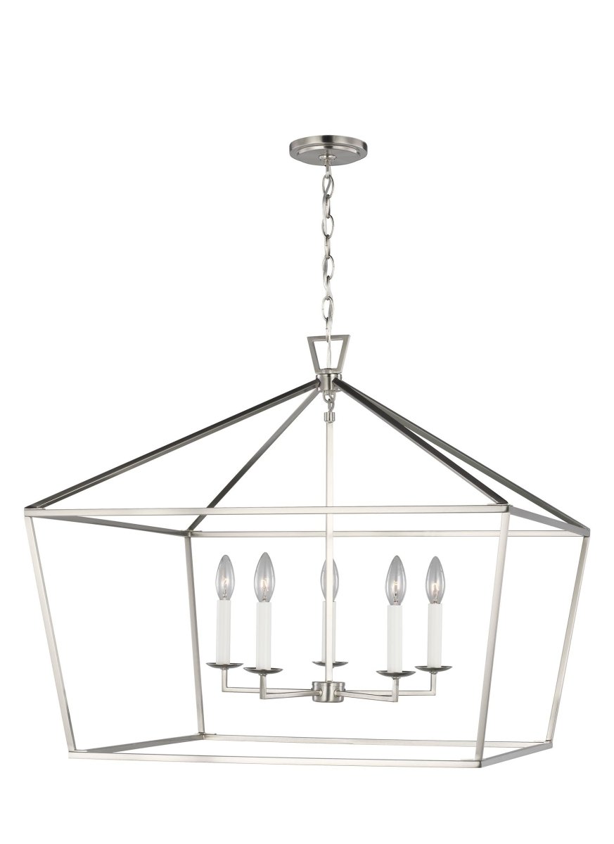 Lustre large Dianna - Nickel brossé by Visual Comfort Studio | Luminaires & cie