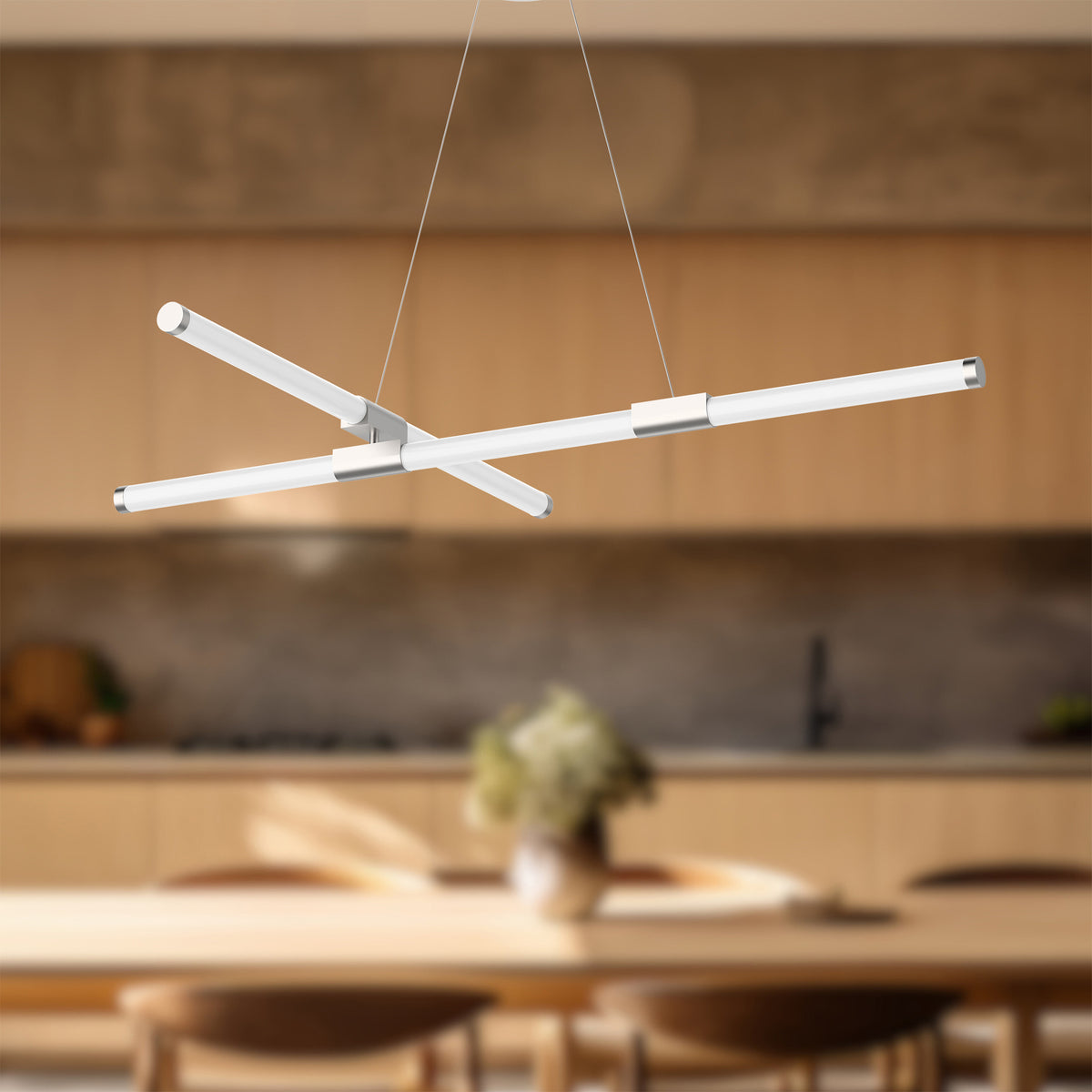 Lustre linéaire Akari Nickel brossé – vue 3