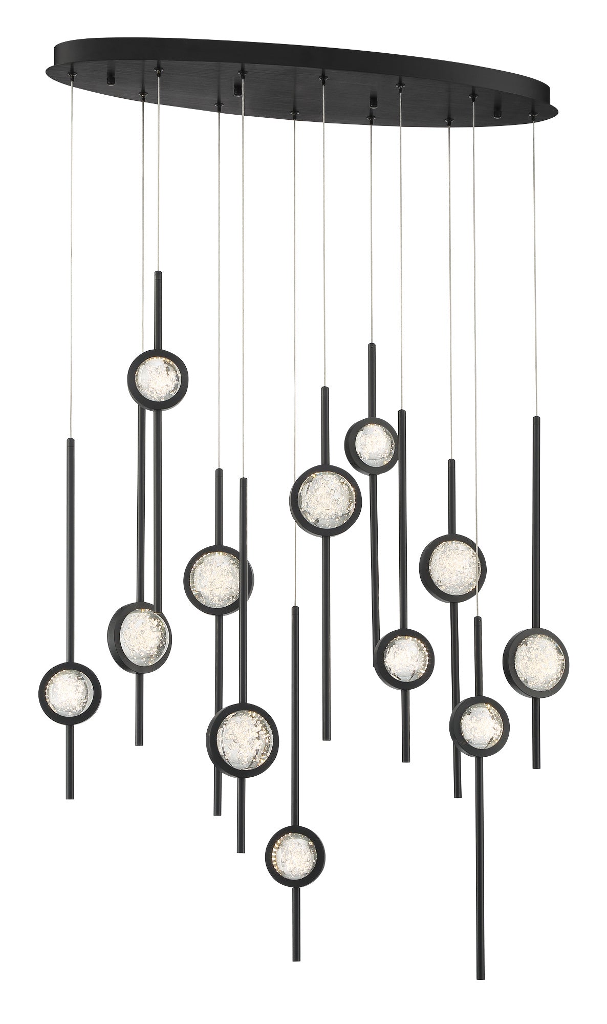 Lustre linéaire Barletta Noir anodisé, 37 1/2" – vue 3