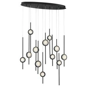 Lustre linéaire Barletta Noir anodisé, 37 1/2" – Eurofase