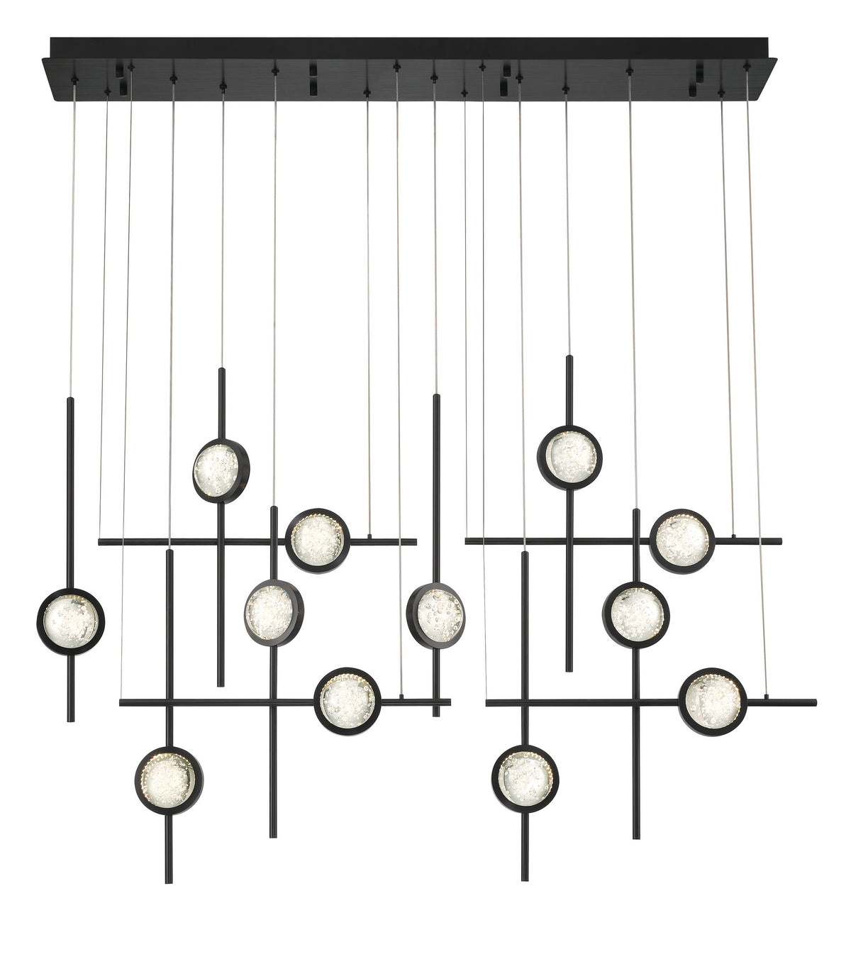 Lustre linéaire Barletta Noir anodisé, 53" – vue 2