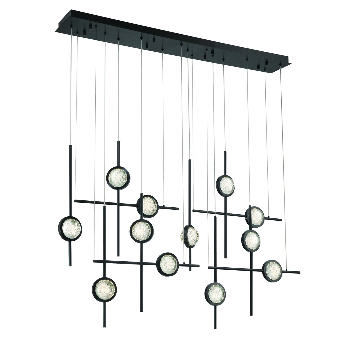 Lustre linéaire Barletta Noir anodisé, 53" – vue 3