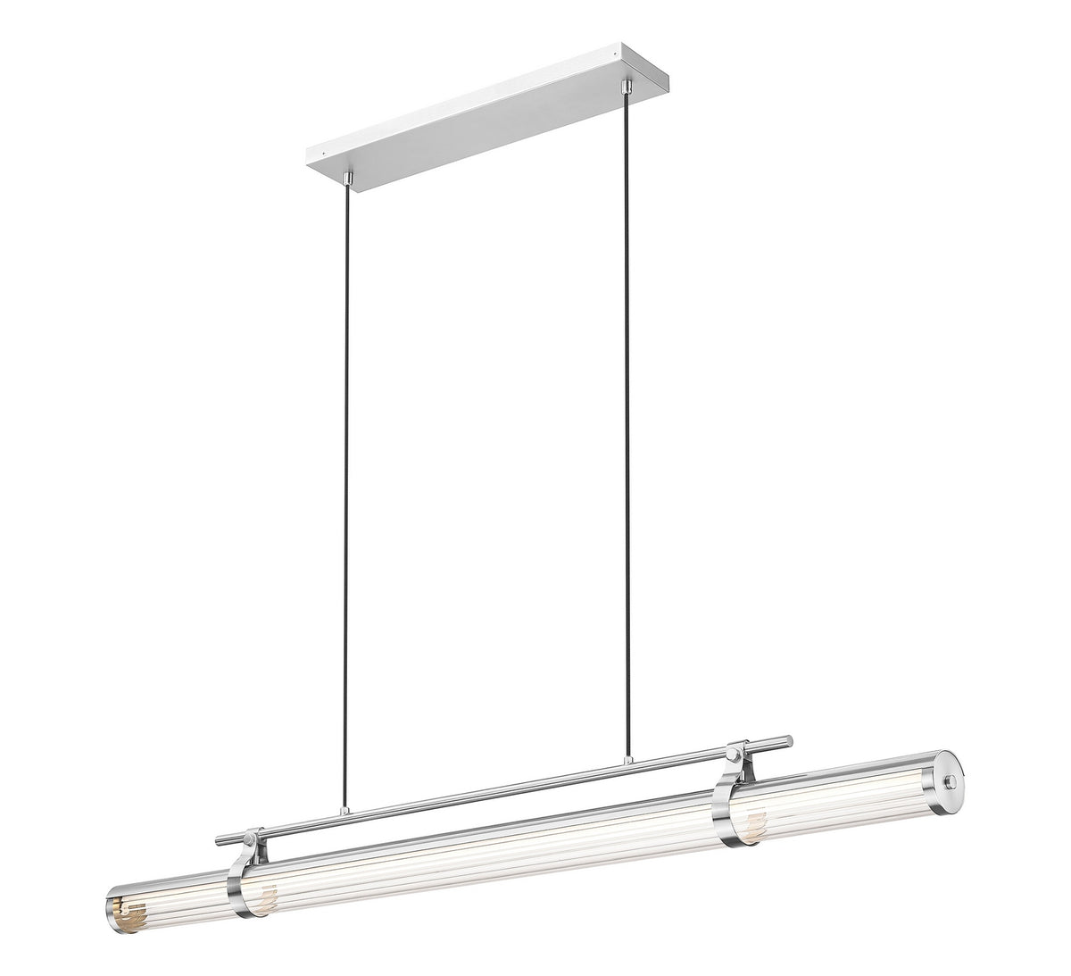 Lustre linéaire Benoit Nickel brossé, 56" – vue 8