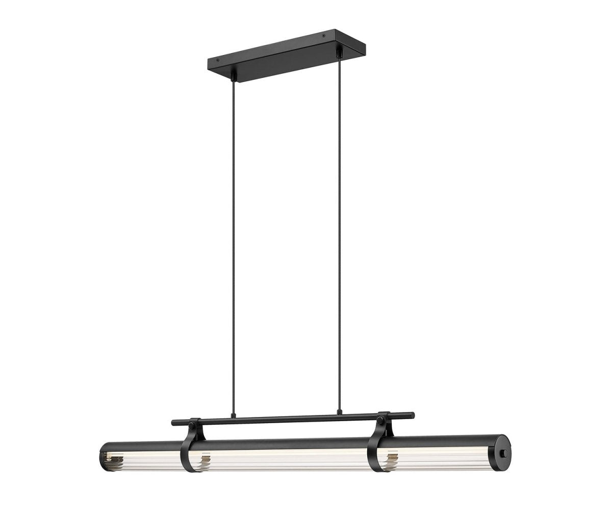 Lustre linéaire Benoit - Noir mat 44" by Z-Lite | Luminaires & cie