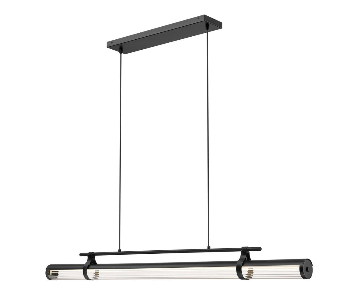Lustre linéaire Benoit - Noir mat 56" by Z-Lite | Luminaires & cie