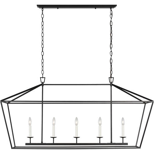 Lustre linéaire Dianna - Noir minuit by Visual Comfort Studio | Luminaires & cie