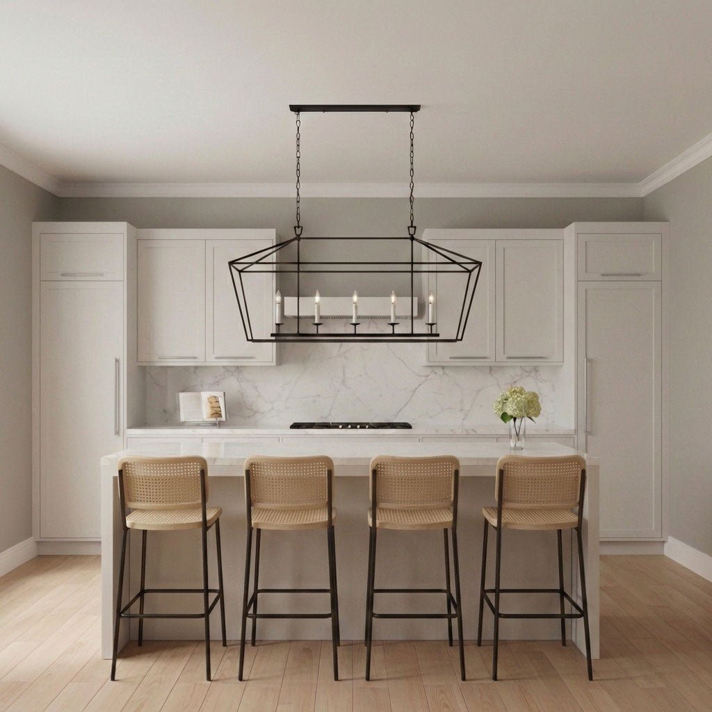Lustre linéaire Dianna - Nickel brossé by Visual Comfort Studio | Luminaires & cie