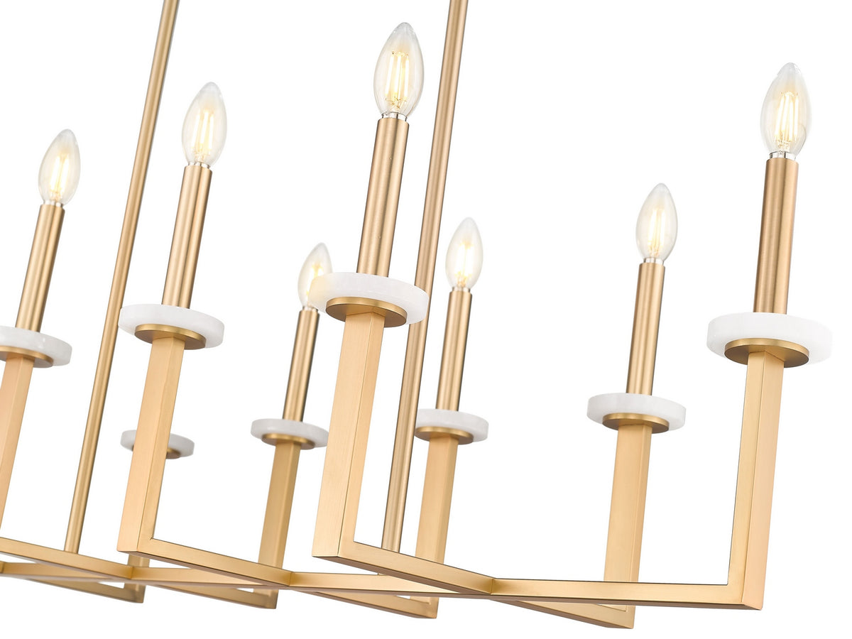 Lustre linéaire Gaultier Or moderne, nombre ampoules 10 – vue 5