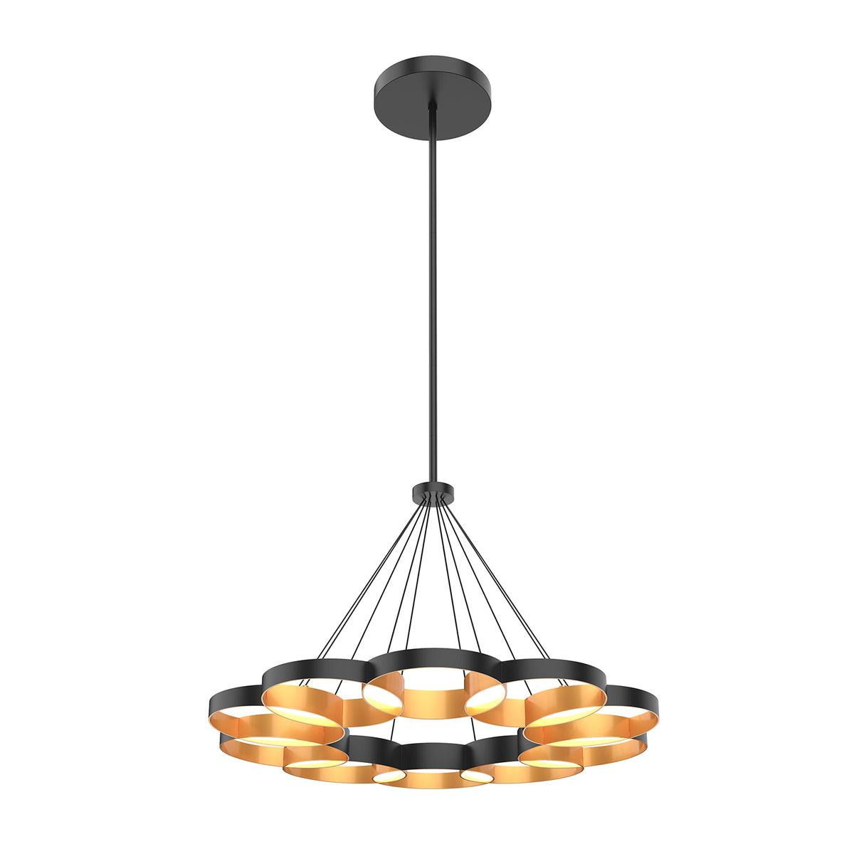 Lustre linéaire Maestro Noir / Or – vue 2