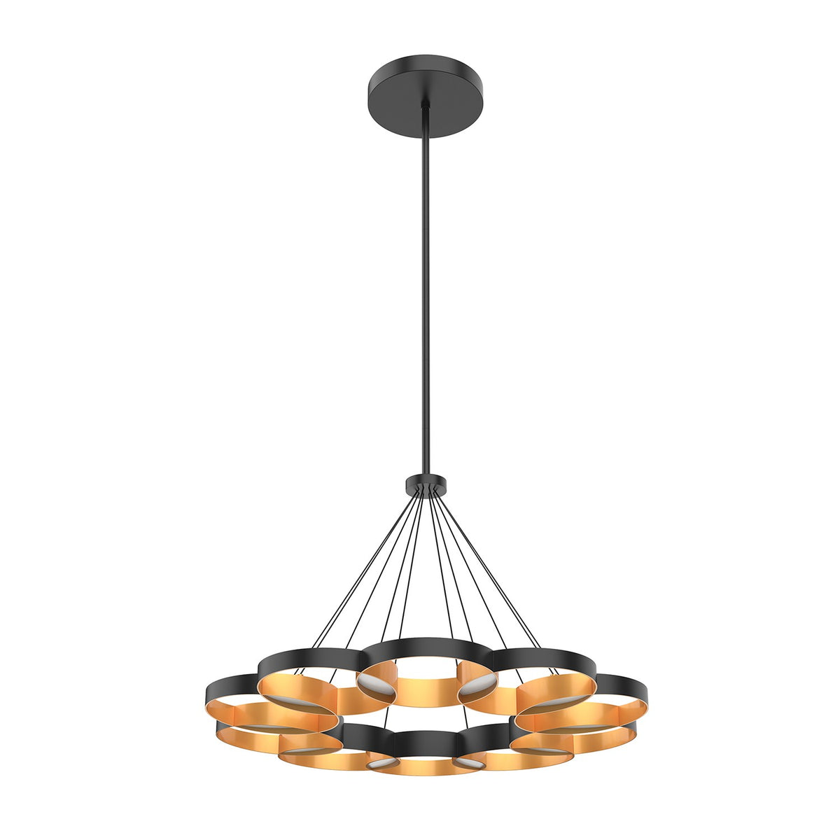 Lustre linéaire Maestro Noir / Or – Kuzco Lighting