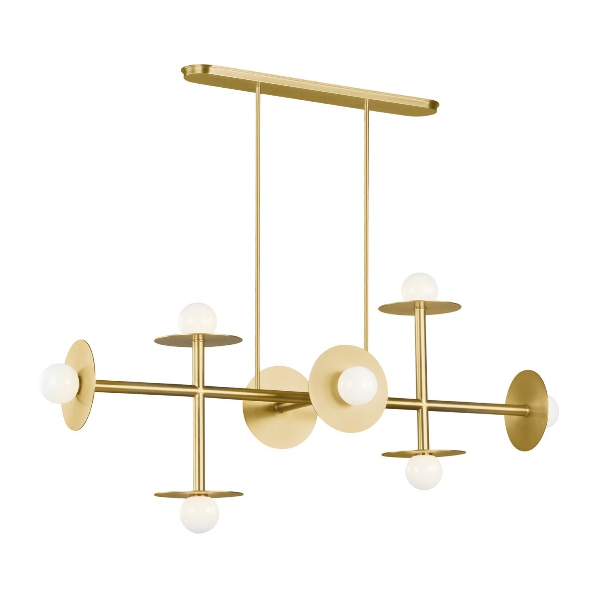 Lustre linéaire Nodes - Laiton bruni by Visual Comfort Studio | Luminaires & cie