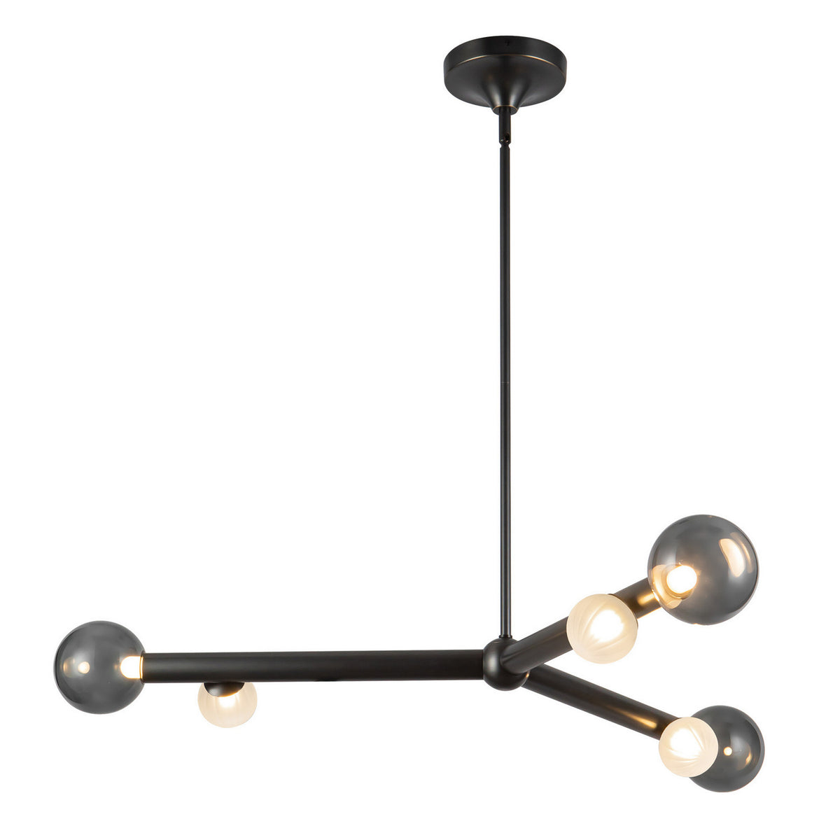 Lustre linéaire Reese Bronze urbain, Verre fumé, 41" – Kuzco Lighting