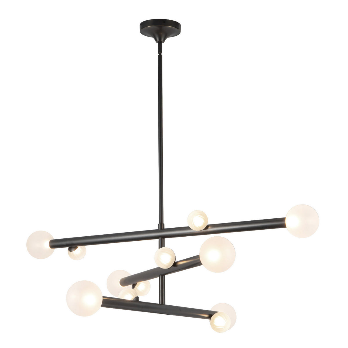 Lustre linéaire Reese Bronze urbain, Verre opale, 47 1/2" – Kuzco Lighting