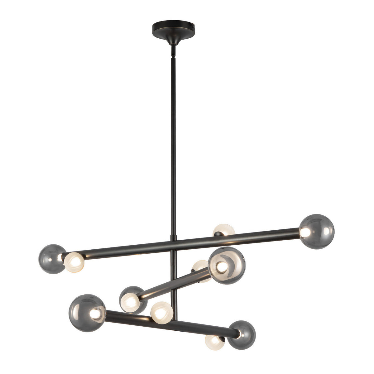 Lustre linéaire Reese Bronze urbain, Verre fumé, 47 1/2" – Kuzco Lighting