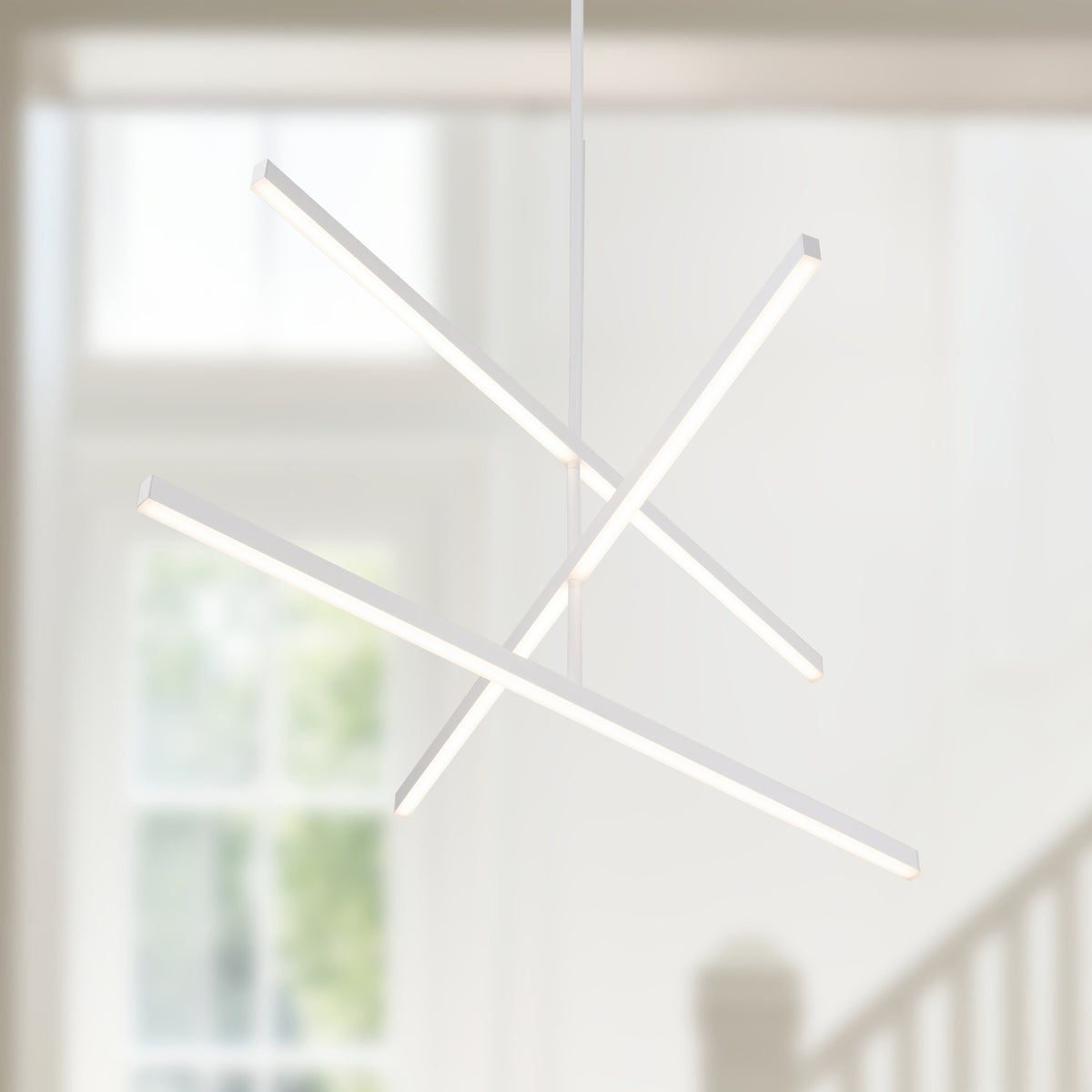 Lustre linéaire Vega Blanc, 45" – vue 2