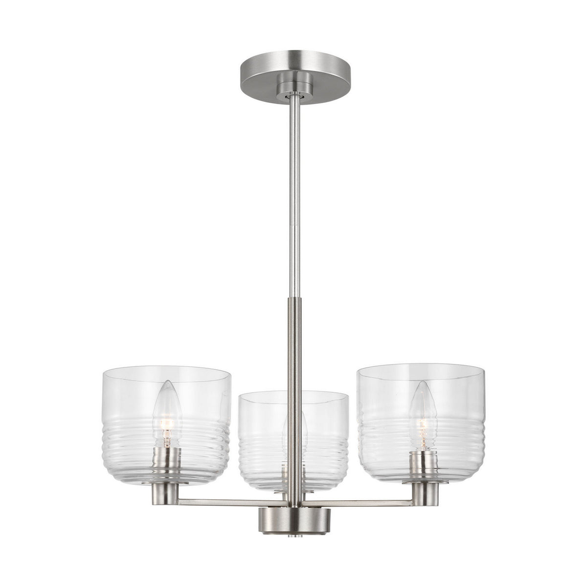 Lustre Lochdale Nickel brossé, 17 7/8" – Visual Comfort Studio