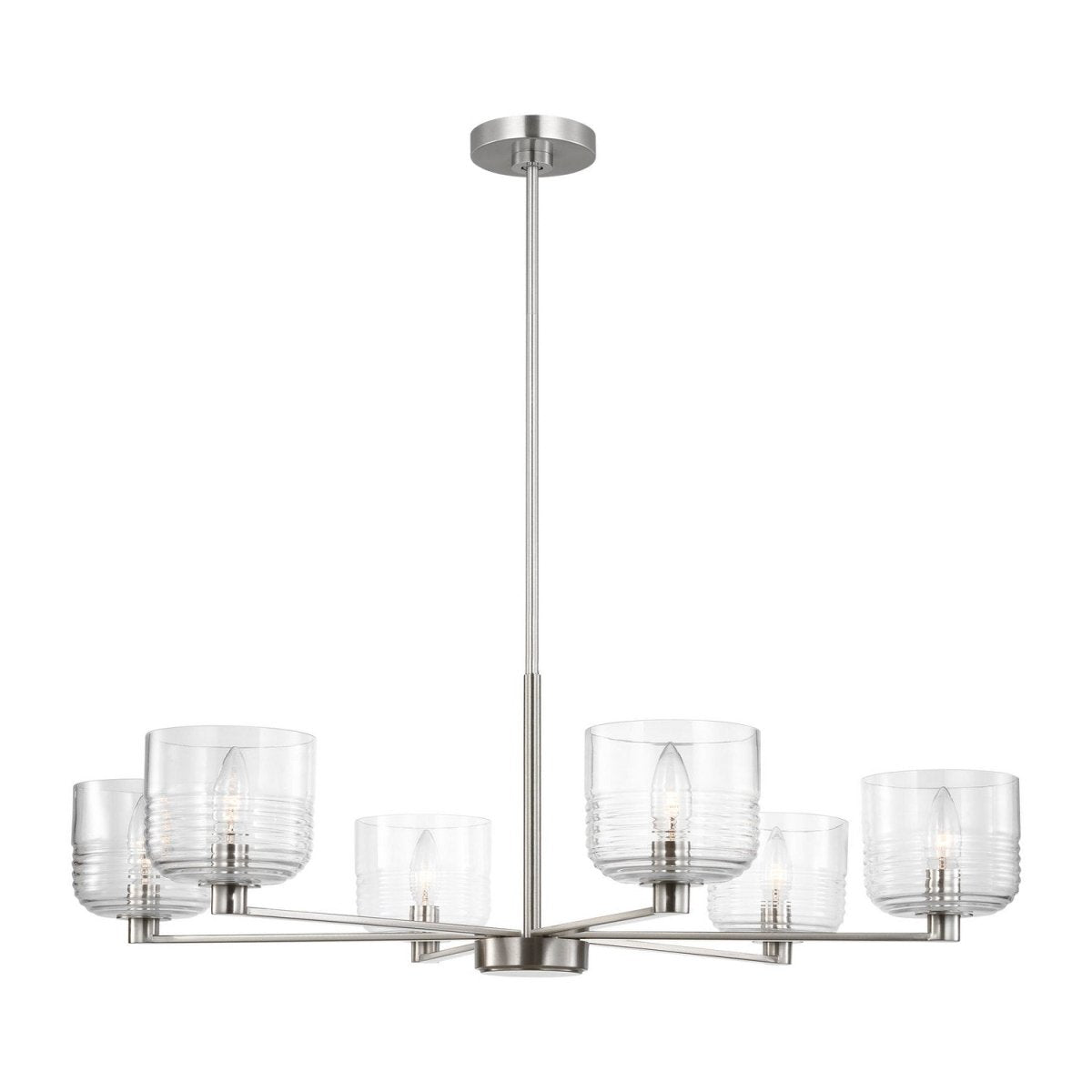 Lustre Lochdale - Nickel brossé 33 7/8" by Visual Comfort Studio | Luminaires & cie