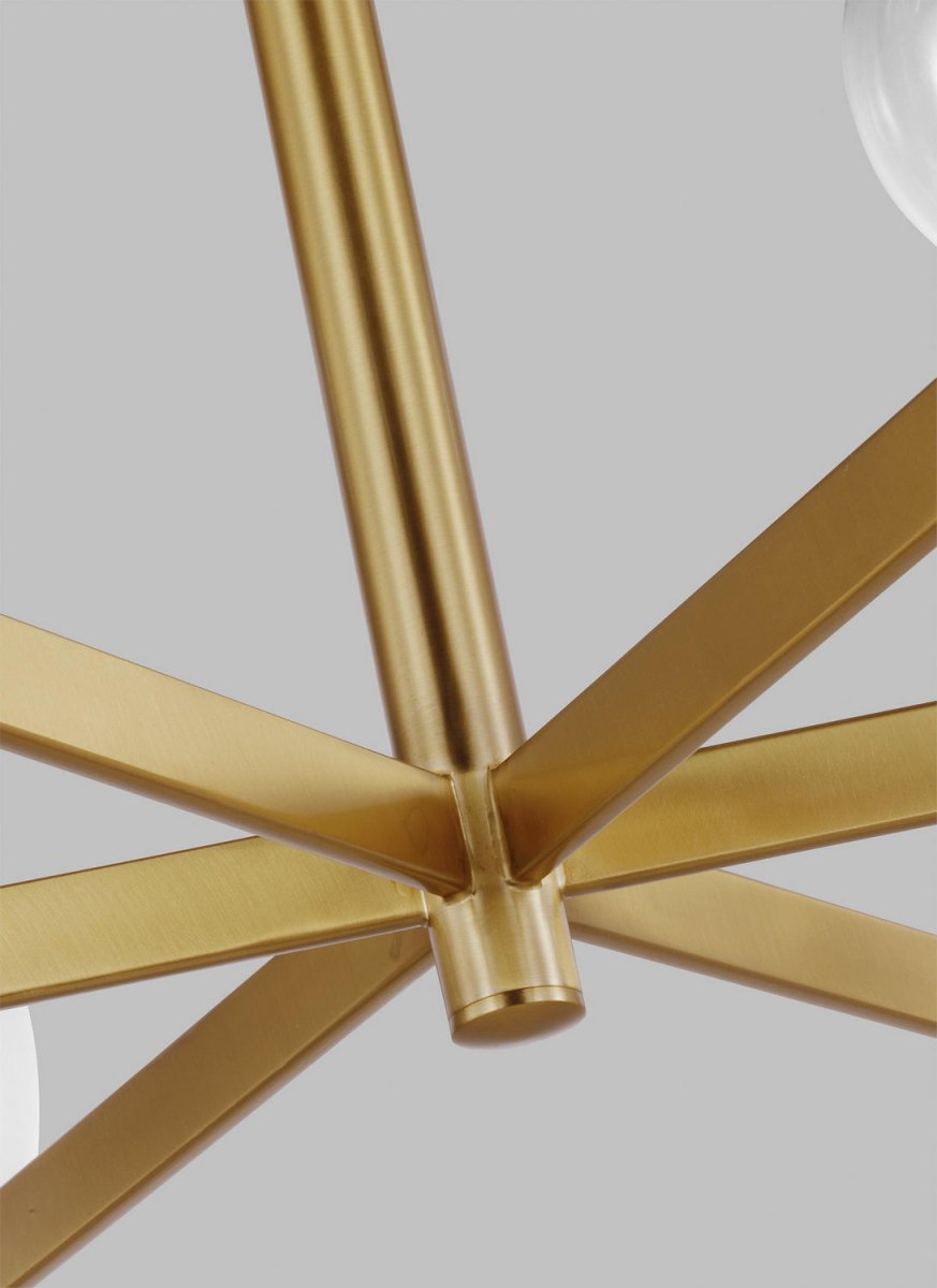 Lustre Londyn - Laiton bruni avec verre opalin blanc 12 by Visual Comfort Studio | Luminaires & cie