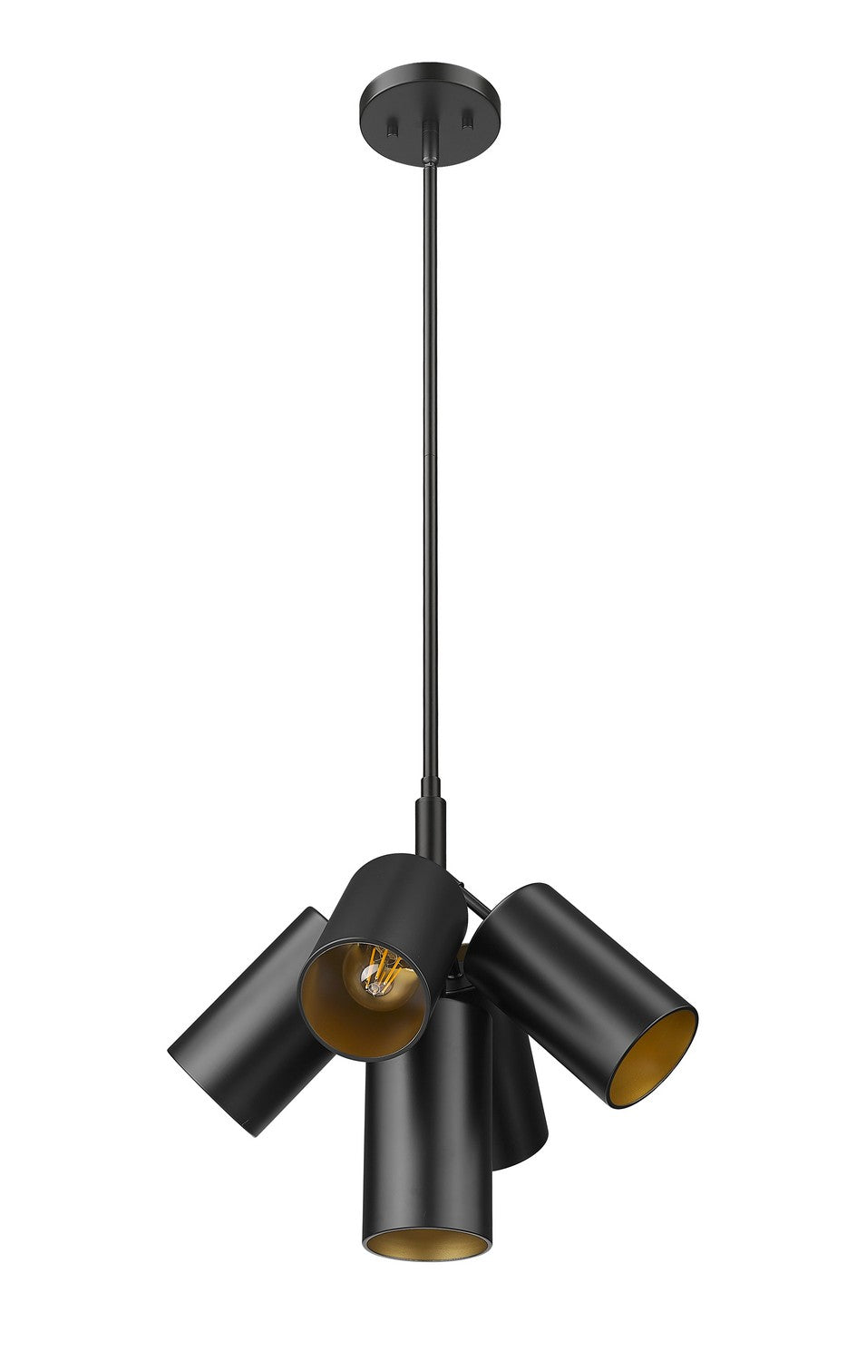 Lustre Lumina Noir mat, nombre ampoules 5 – vue 4