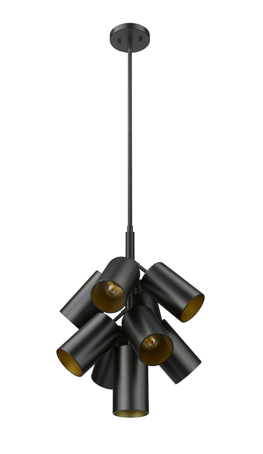 Lustre Lumina Noir mat, nombre ampoules 9 – vue 2