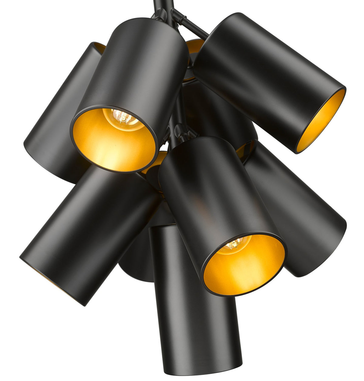 Lustre Lumina Noir mat, nombre ampoules 9 – vue 5