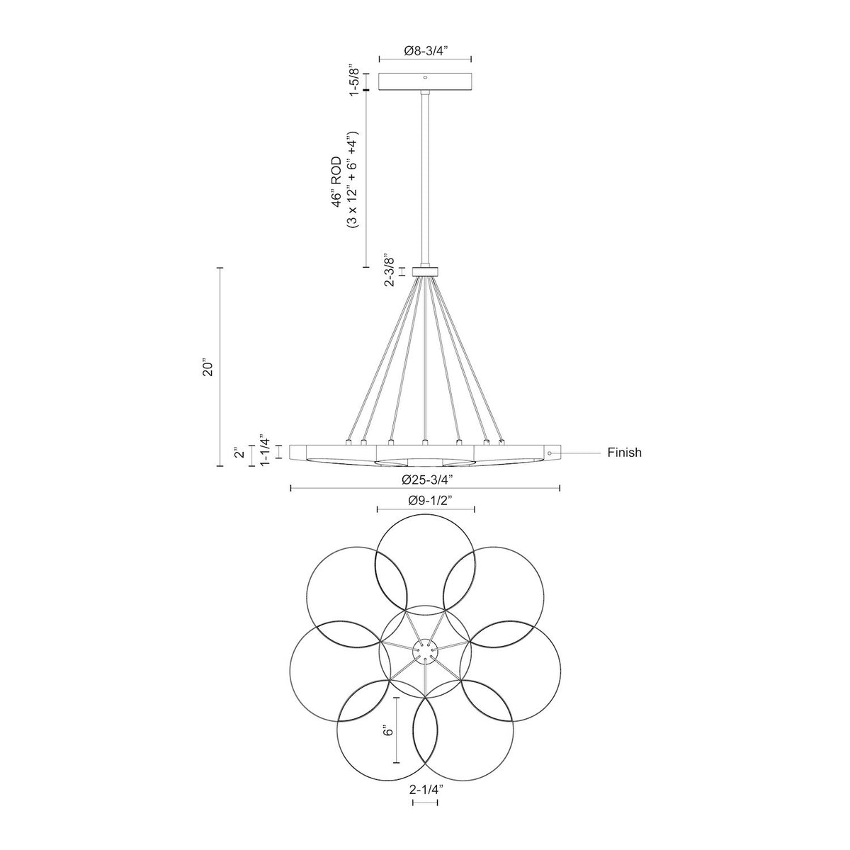 Lustre Maestro Noir / Or – Kuzco Lighting