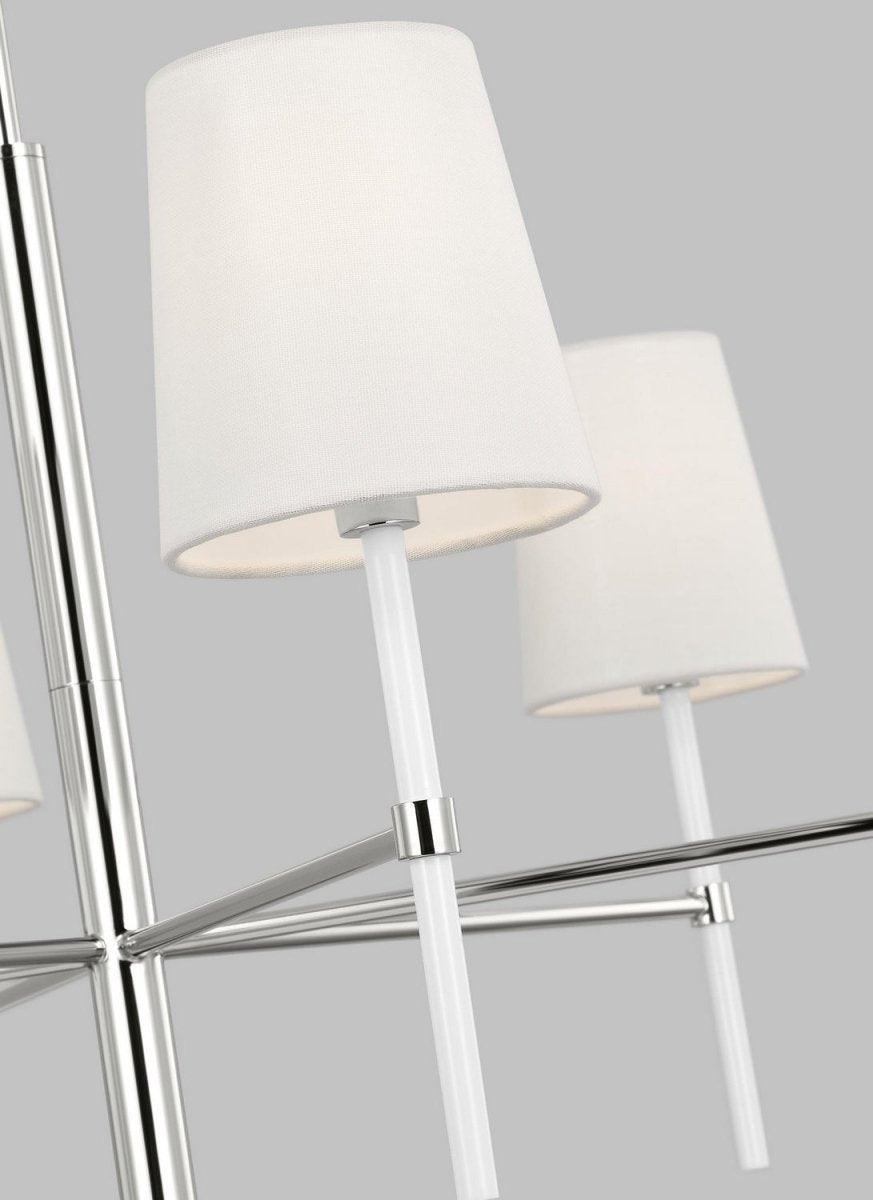 Lustre Monroe - Nickel poli by Visual Comfort Studio | Luminaires & cie