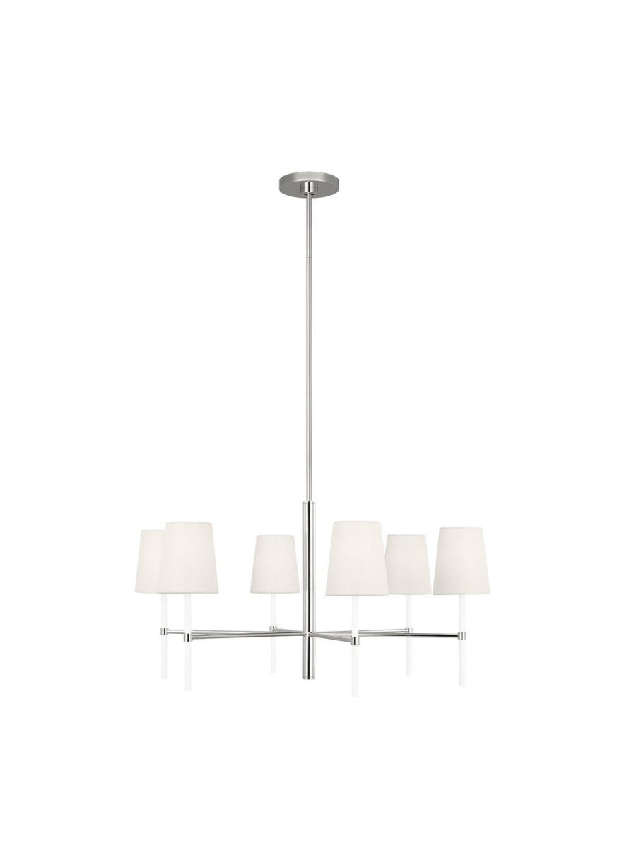 Lustre Monroe - Nickel poli by Visual Comfort Studio | Luminaires & cie