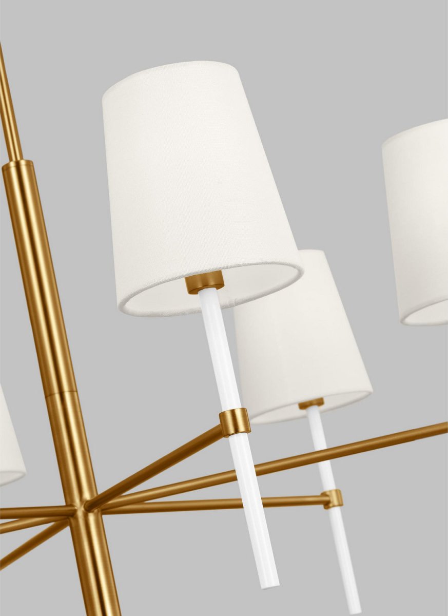 Lustre Monroe - Nickel poli by Visual Comfort Studio | Luminaires & cie