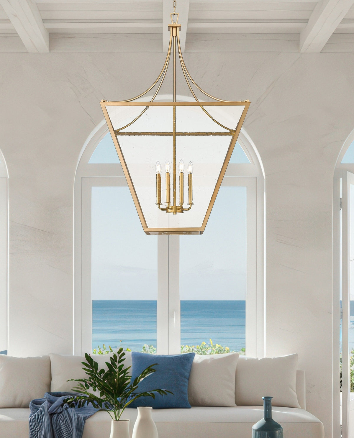 Lustre Montalcino Laiton frotté, 32" – vue 7