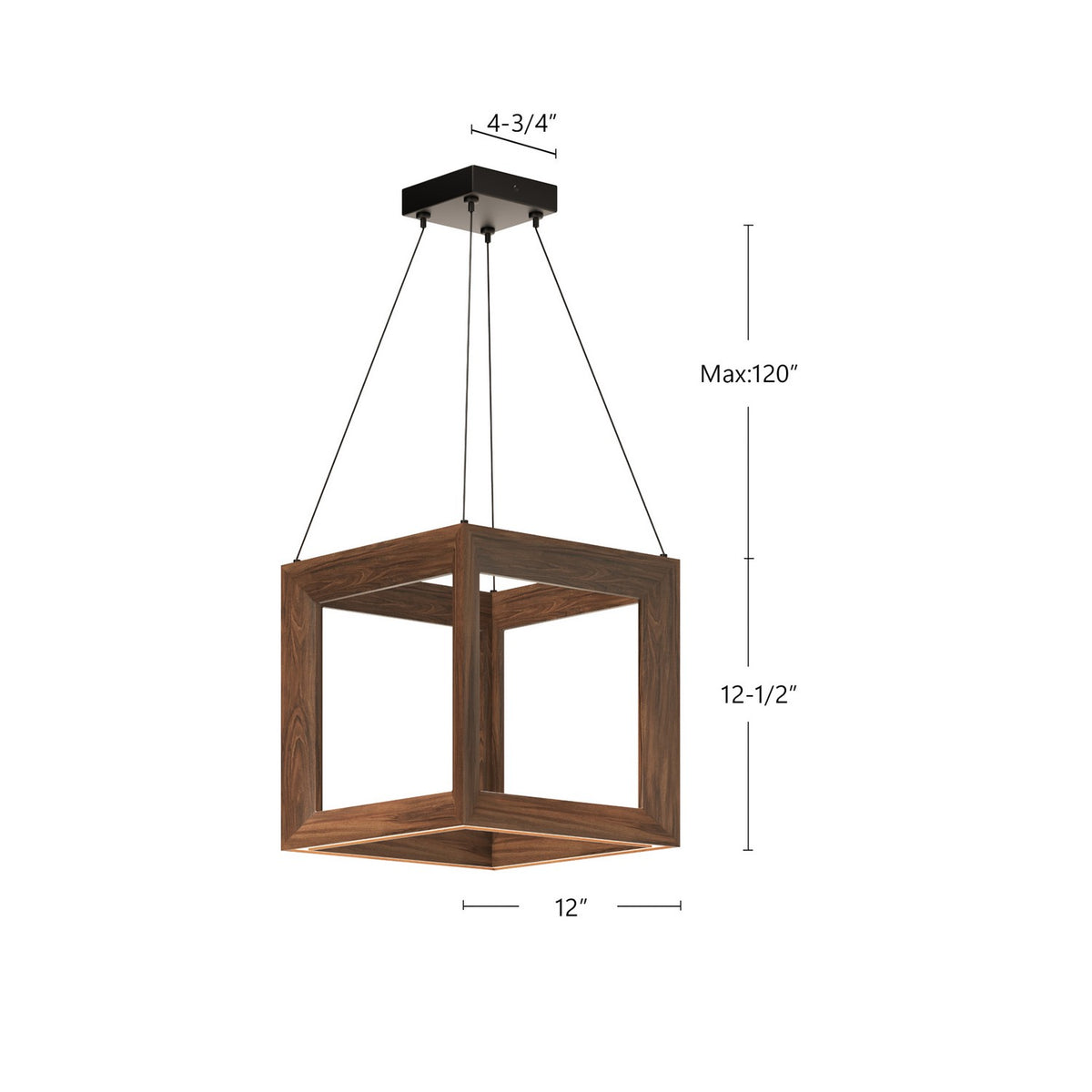 Lustre Morina Mince, Noyer – vue 2