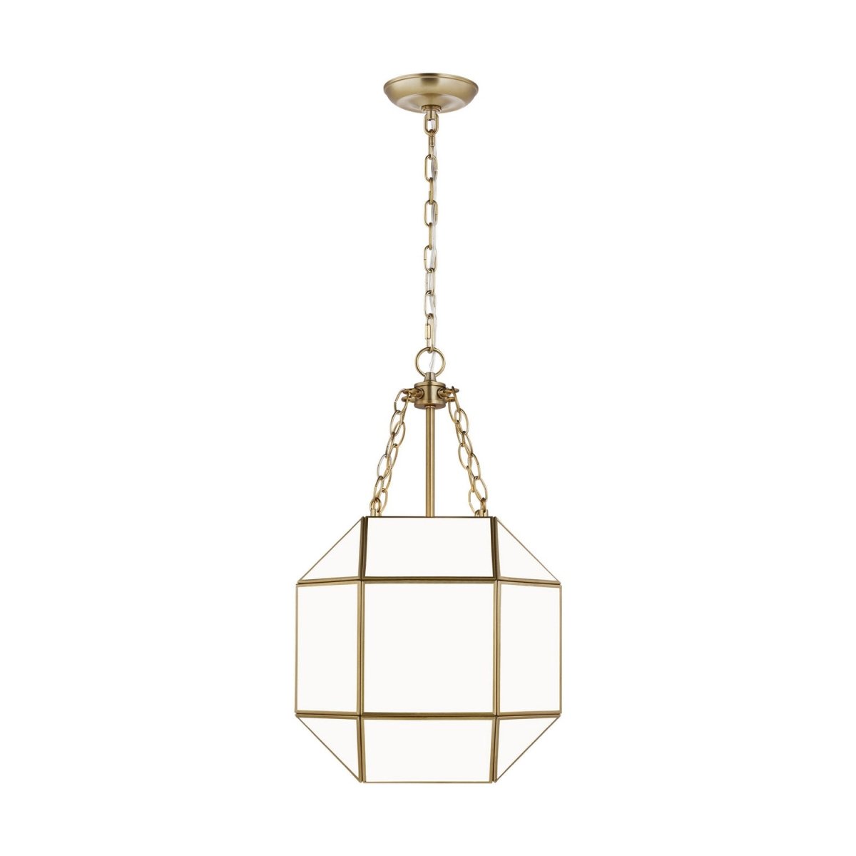 Lustre Morrison - Laiton satiné Blanc mat 13 1/2" by Visual Comfort Studio | Luminaires & cie
