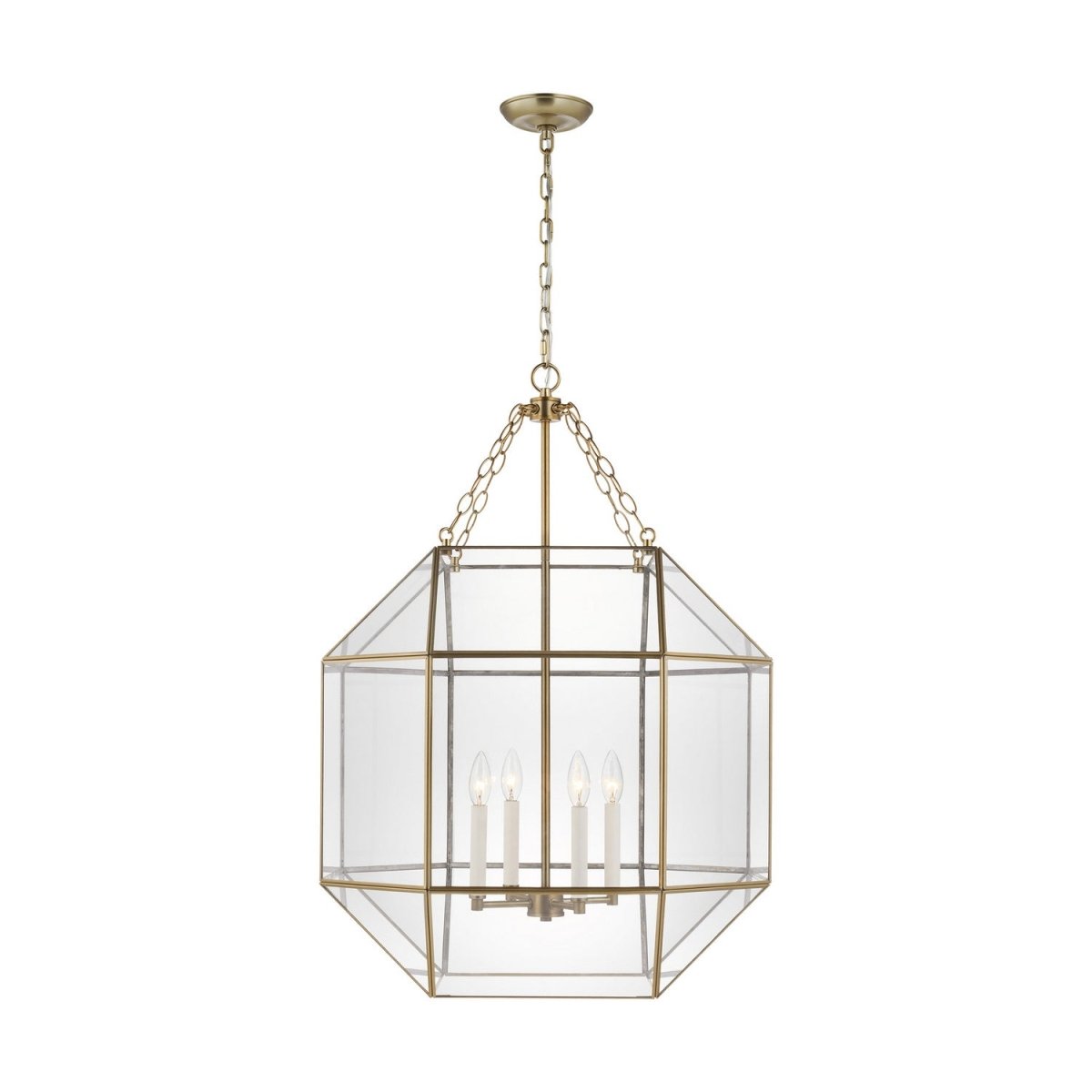 Lustre Morrison - Laiton satiné Transparent 23 1/4" by Visual Comfort Studio | Luminaires & cie