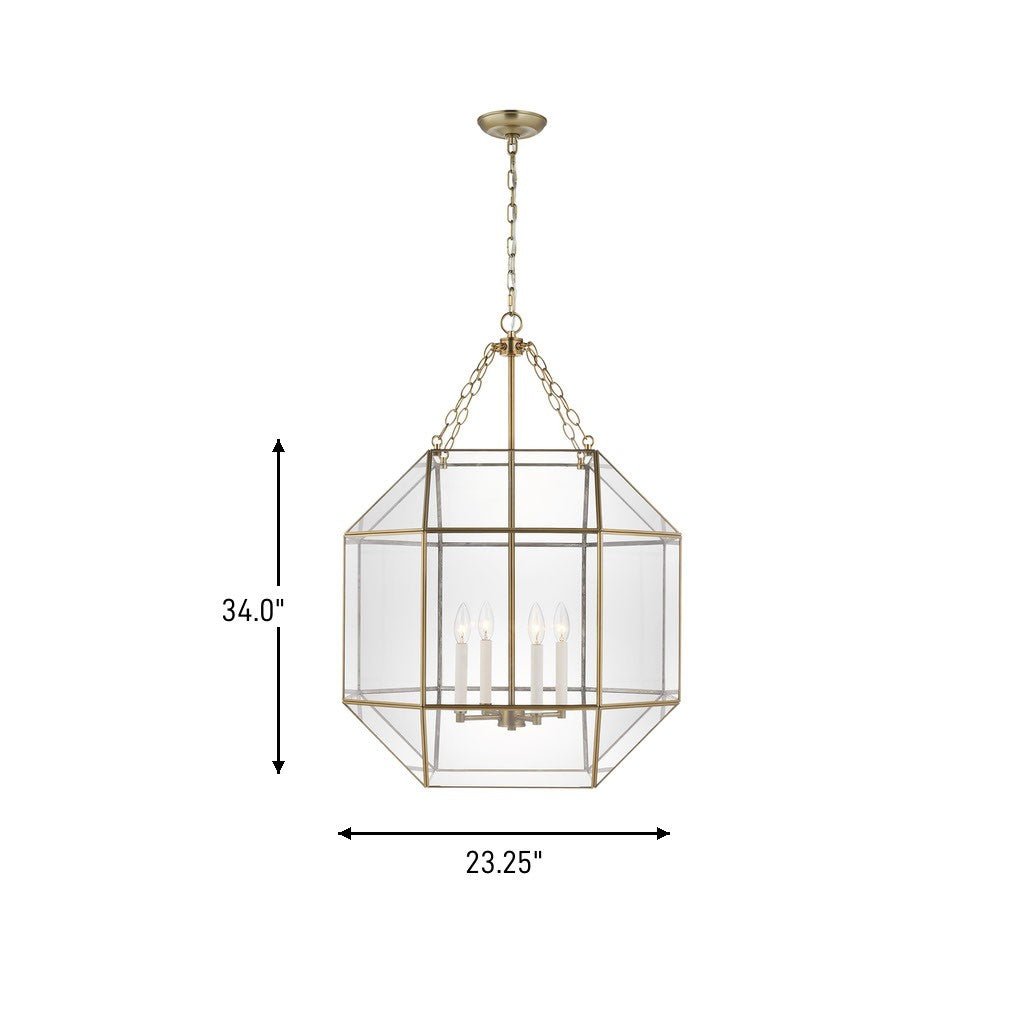 Lustre Morrison - Nickel brossé Blanc mat 23 1/4" by Visual Comfort Studio | Luminaires & cie