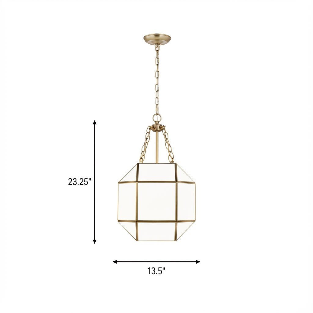 Lustre Morrison - Nickel brossé Blanc mat 23 1/4" by Visual Comfort Studio | Luminaires & cie
