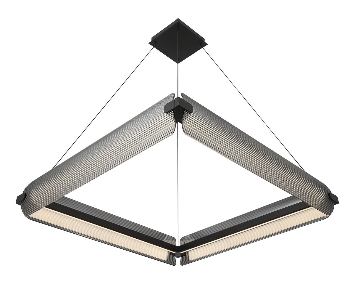 Lustre Neoness Noir mat, Verre fumé, nombre ampoules 4 – vue 4