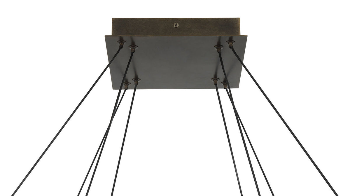 Lustre Neoness Laiton vieilli, Verre fumé, nombre ampoules 8 – vue 4