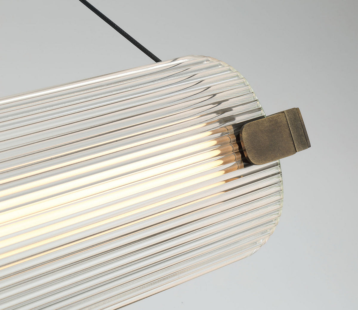 Lustre Neoness Laiton vieilli, Verre transparent, nombre ampoules 8 – vue 7