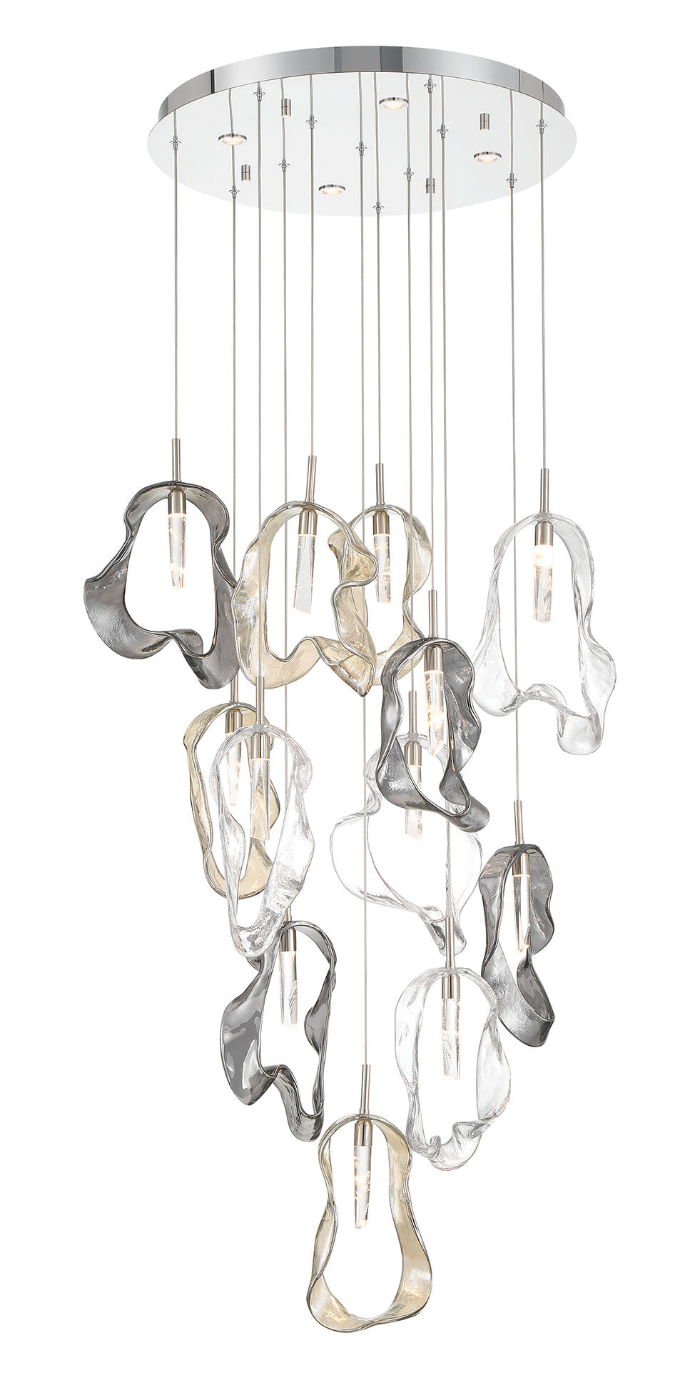 Lustre Norah Nickel poli, 24" – vue 2