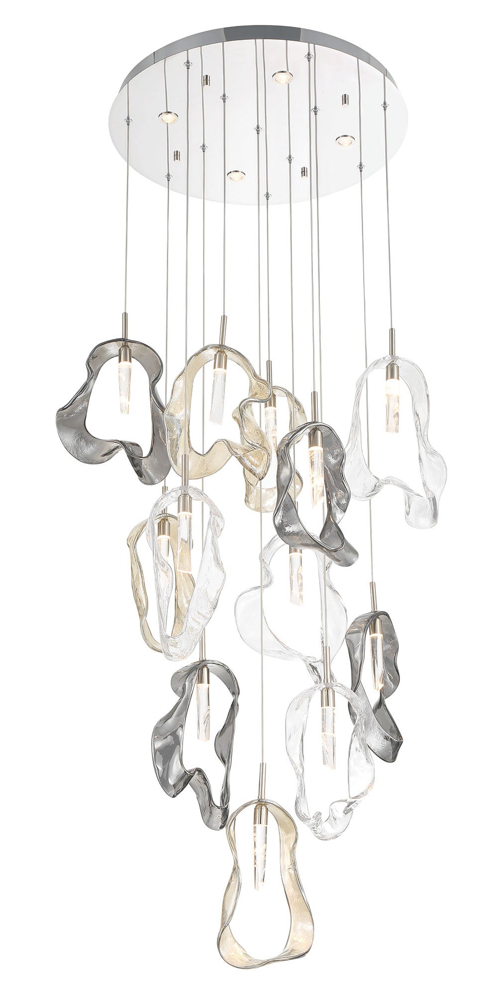 Lustre Norah Nickel poli, 24" – vue 3