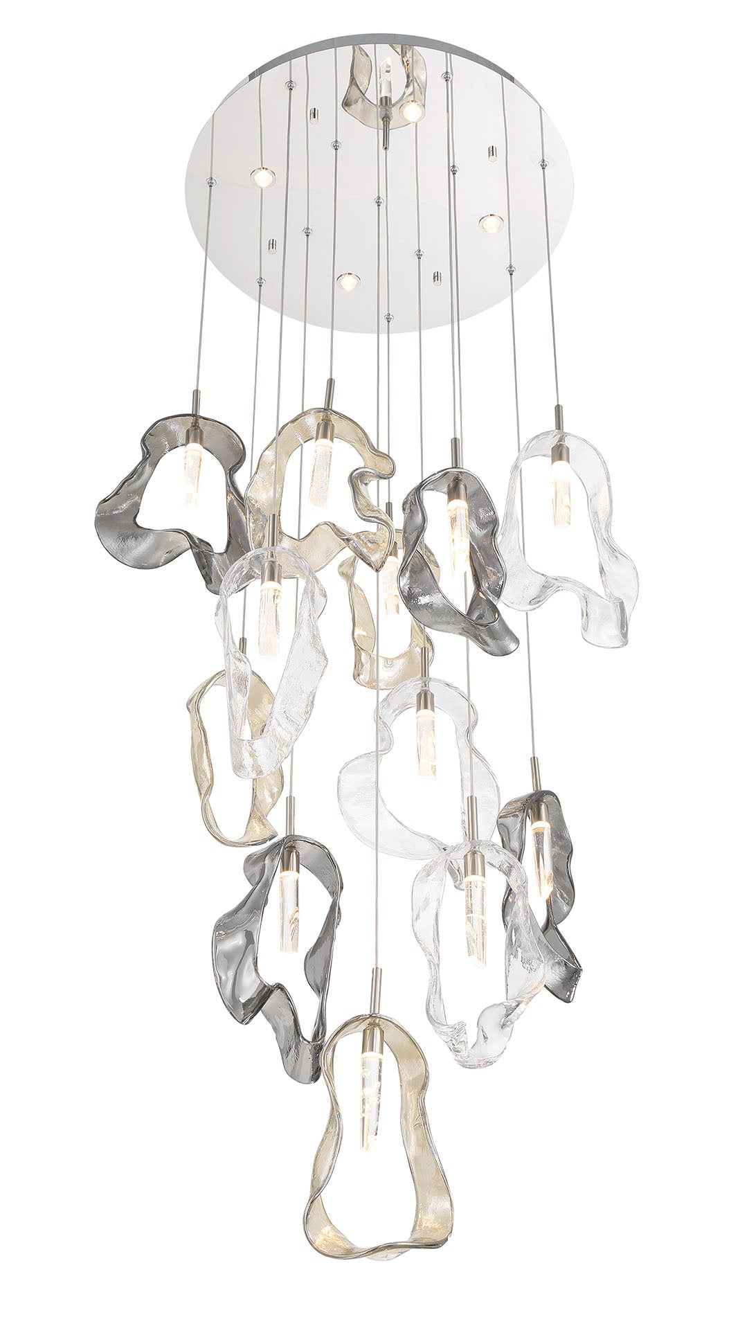 Lustre Norah Nickel poli, 24" – vue 4