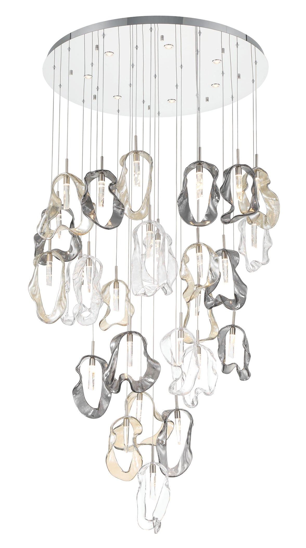 Lustre Norah Nickel poli, 39" – vue 3