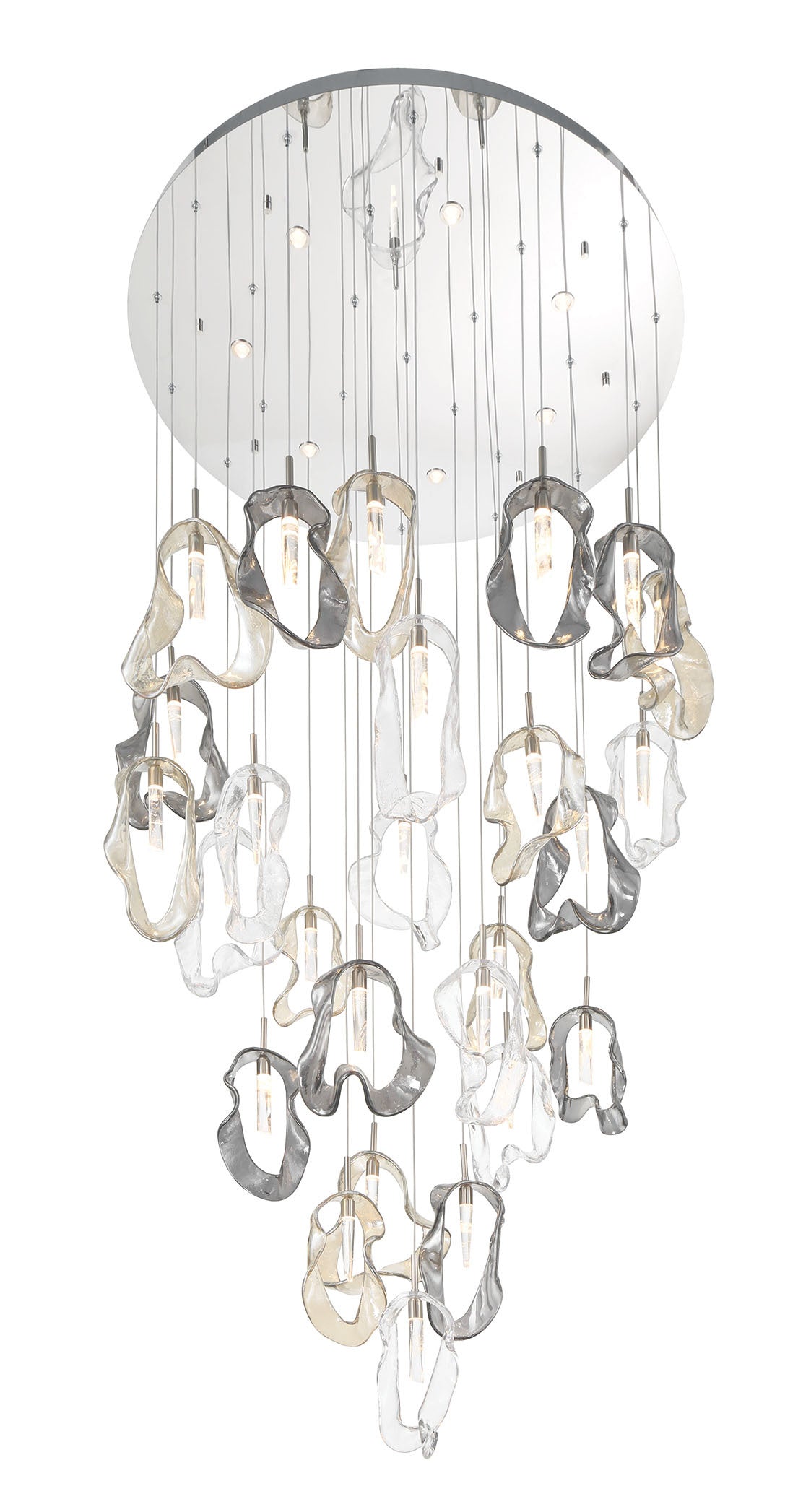 Lustre Norah Nickel poli, 39" – vue 4