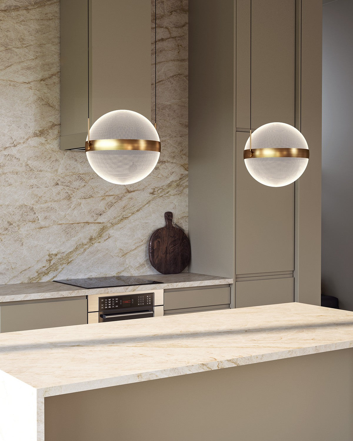 Lustre Pisces Or brossé/Guide de lumière – vue 8