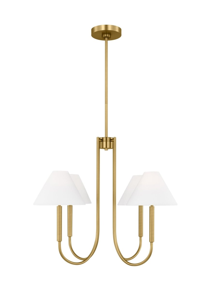 Lustre Porteau - Laiton satiné 38" by Visual Comfort Studio | Luminaires & cie