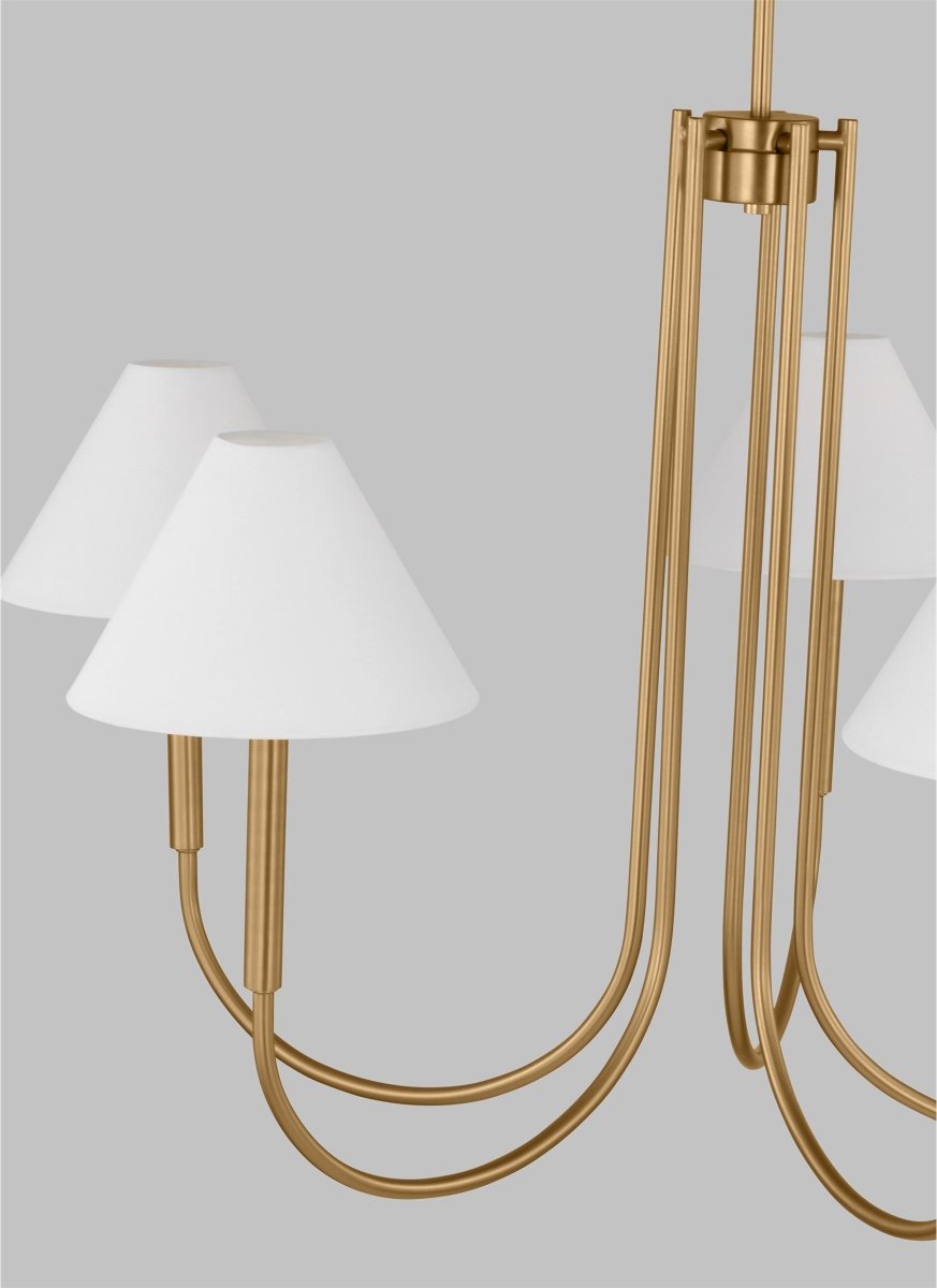Lustre Porteau - Laiton satiné 38" by Visual Comfort Studio | Luminaires & cie